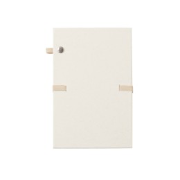 Блокнот с подставкой для телефона из пробки "Milky S", молочно-белый