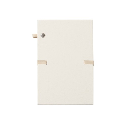 Блокнот с подставкой для телефона из пробки "Milky S", молочно-белый