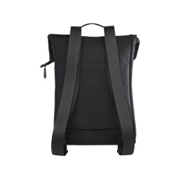 Рюкзак для ноутбука 15,6" Turner объемом 12 л со сворачивающимся верхом, изготовленный из переработанных материалов по стандарту GRS - сплошной черный