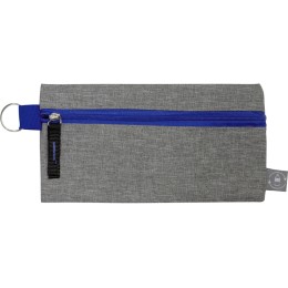 Универсальный пенал из переработанного полиэстера RPET "Holder", серый/синий