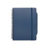 Блокнот Thalaasa формата А5 в твердой обложке из океанического пластика с шариковой ручкой - Синий