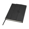 Блокнот Alejandra формата А5 с твердой обложкой из переработанной кожи - сплошной черный