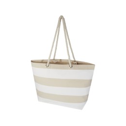 Florida пляжная эко-сумка из переработанного материала, сертифицированного по стандарту GRS, плотностью 270 г/м² 18L - Натуральный / Белый