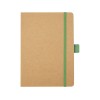 Блокнот Berk формата из переработанной бумаги, зеленый