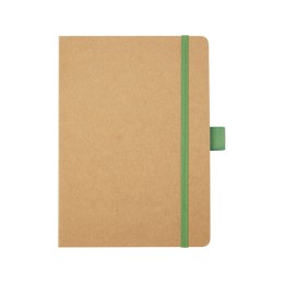Блокнот Berk формата из переработанной бумаги, зеленый