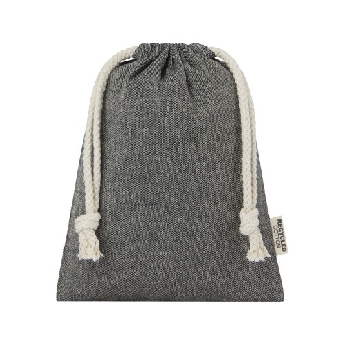 Маленькая подарочная сумка Pheebs объемом 0,5 л из хлопка плотностью 150 г/м2, черный