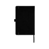 Блокнот Honua форматом A5 из переработанной бумаги с обложкой из переработанного ПЭТ, черный