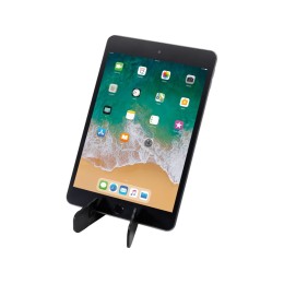 Buna складная подставка для планшета и телефона из переработанной пластмассы, черный