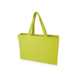 Пляжная эко-сумка Siam объемом 13 л из переработанной махровой ткани, сертифицированной GRS - Лайм