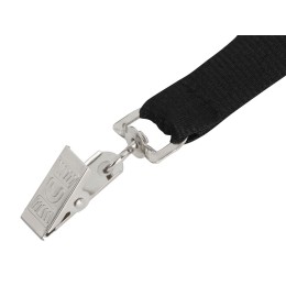 Ланъярд из RPET с клипом, черный