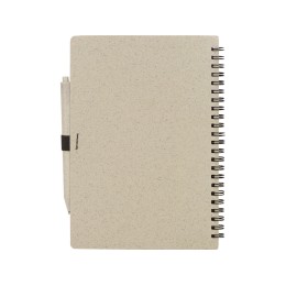 Блокнот А5 «Toledo M», бежевый + ручка шариковая «Pianta» из пшеничной соломы, бежевый