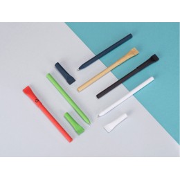 Ручка картонная с колпачком "Recycled", бирюзовый