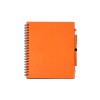 Блокнот LEYNAX с ручкой из переработанного картона, оранжевый