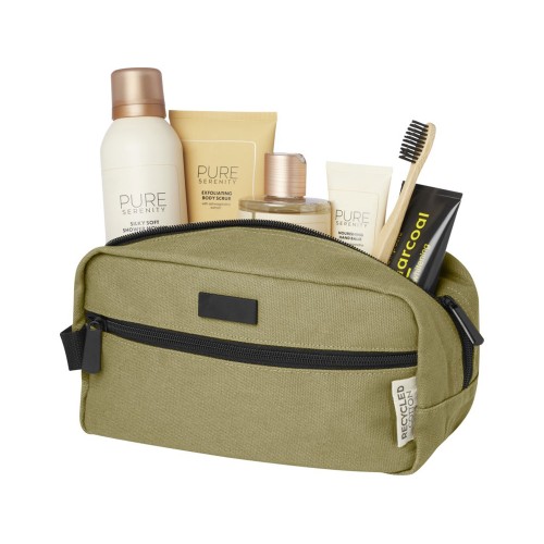 Косметичка Joey из холста, переработанного по стандарту GRS, объемом 3,5 л, оливковый