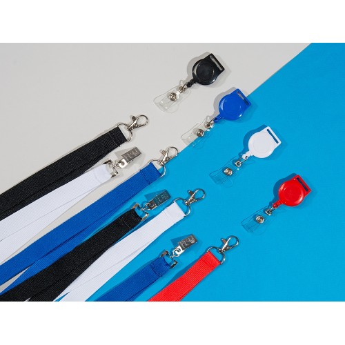 Ланъярд из RPET с карабином, черный