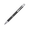 Шариковая ручка Moneta из переработанного алюминия (черные чернила) - Черный