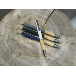 Darius шариковая ручка из переработанного алюминия, синие чернила - Серый