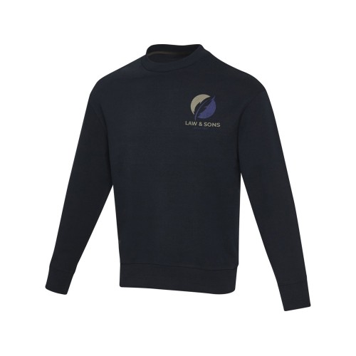 Jet унисекс Aware™ свитер с круглым вырезом из переработанных материалов - Темно - синий