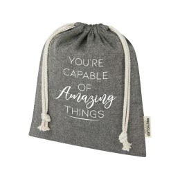 Средняя подарочная сумка Pheebs объемом 1,5 л из хлопка плотностью 150 г/м2, черный