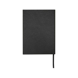 Блокнот Alejandra формата А5 с твердой обложкой из переработанной кожи - сплошной черный