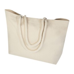 Florida пляжная эко-сумка из переработанного материала, сертифицированного по стандарту GRS, плотностью 270 г/м² 18L - Натуральный / Натуральный