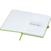Блокнот Honua форматом A5 из переработанной бумаги с обложкой из переработанного ПЭТ, зеленый лайм