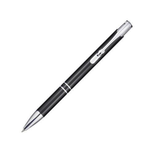 Шариковая ручка Moneta из переработанного алюминия - сплошной черный