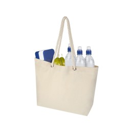 Florida пляжная эко-сумка из переработанного материала, сертифицированного по стандарту GRS, плотностью 270 г/м² 18L - Натуральный / Натуральный