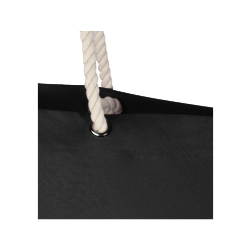 Florida пляжная эко-сумка из переработанного материала, сертифицированного по стандарту GRS, плотностью 270 г/м² 18L - сплошной черный / сплошной черный