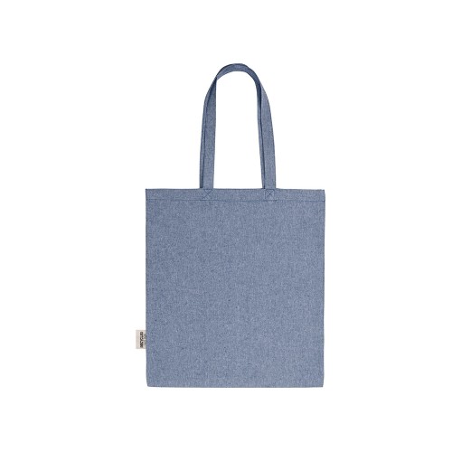 Сумка-тоут Pheebs из переработанного хлопка 150 г/м2, синий меланж