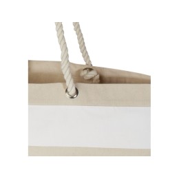 Florida пляжная эко-сумка из переработанного материала, сертифицированного по стандарту GRS, плотностью 270 г/м² 18L - Натуральный / Белый