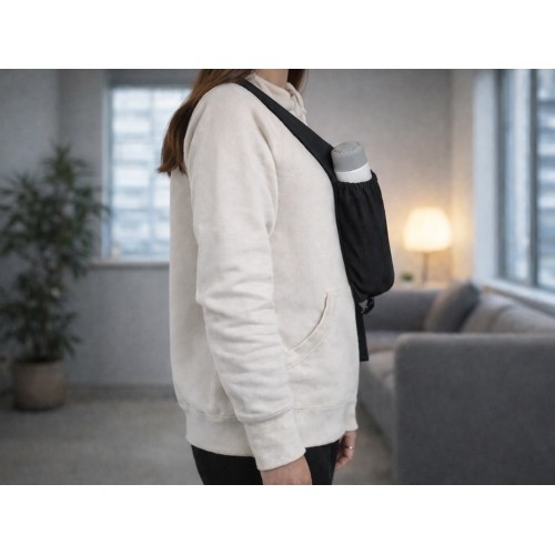 Сумка-слинг «Nomad» на одно плечо из водостойкого переработанного пластика, черный