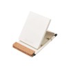 Блокнот с подставкой для телефона из пробки "Milky S", молочно-белый
