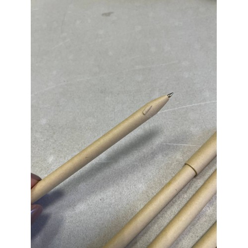 Ручка картонная с колпачком "Recycled", натуральный (Р)