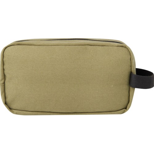 Косметичка Joey из холста, переработанного по стандарту GRS, объемом 3,5 л, оливковый