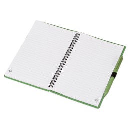 Блокнот А5 «Toledo M», зеленый + ручка шариковая «Pianta» из пшеничной соломы, зеленый