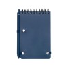 Блокнот Thalaasa формата А6 в твердой обложке из океанического пластика с шариковой ручкой - Синий
