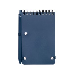 Блокнот Thalaasa формата А6 в твердой обложке из океанического пластика с шариковой ручкой - Синий