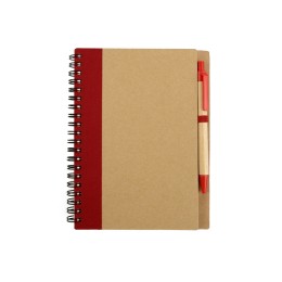 Блокнот "Helly" с ручкой, красный