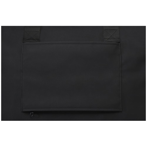 Спортивная сумка для ноутбука с диагональю экрана 15,6 дюйма Turner, изготовленная из переработанных материалов согласно стандарту GRS - сплошной черный