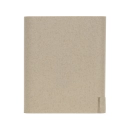 Настольный органайзер Cubic из пшеничного волокна с функцией беспроводной зарядки и выходами USB