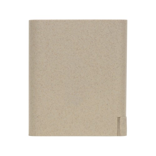 Настольный органайзер Cubic из пшеничного волокна с функцией беспроводной зарядки и выходами USB