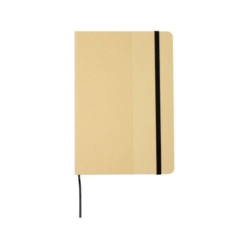 Nelida блокнот формата А5 в твердой обложке из переработанного картона - сплошной черный