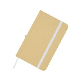 Reed блокнот формата А6 из переработанного материала в твердой обложке с простыми страницами - Белый