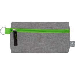 Универсальный пенал из переработанного полиэстера RPET "Holder", серый/зеленый