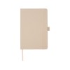 Блокнот Honua форматом A5 из переработанной бумаги с обложкой из переработанного ПЭТ, бежевый овсяный