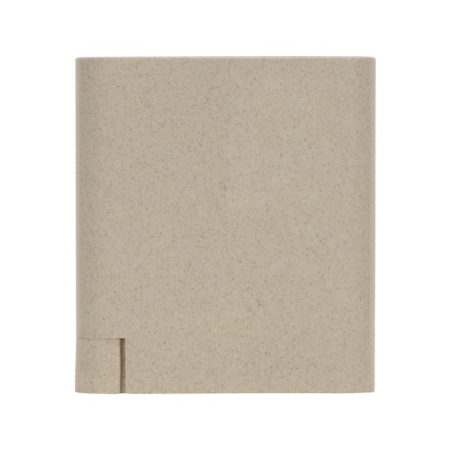 Настольный органайзер Cubic из пшеничного волокна с функцией беспроводной зарядки и выходами USB