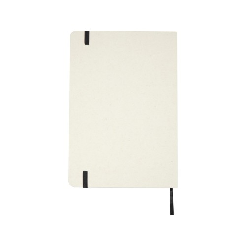 Bass блокнот формата А5 из переработанных материалов, с линованными страницами - сплошной черный