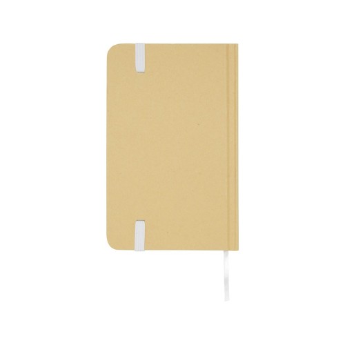 Reed блокнот формата А6 из переработанного материала в твердой обложке с простыми страницами - Белый