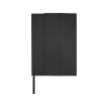 Блокнот Alejandra формата А5 с твердой обложкой из переработанной кожи - сплошной черный
